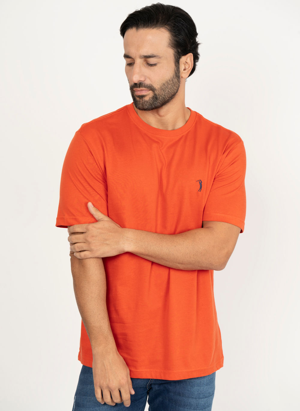 Camiseta-Aleatory-Lisa-Laranja-Avermelhado-Laranja-GG