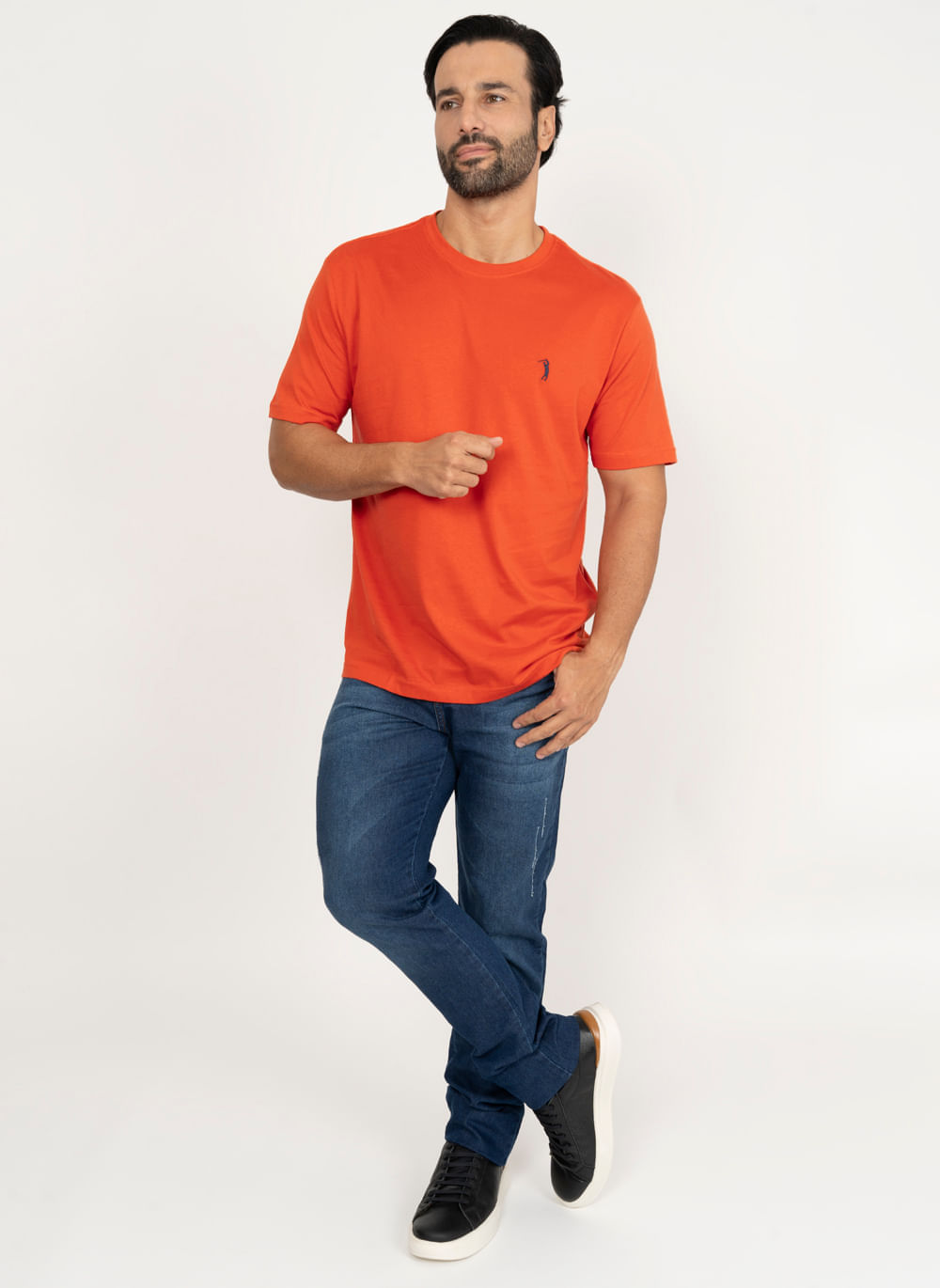 Camiseta-Aleatory-Lisa-Laranja-Avermelhado-Laranja-GG