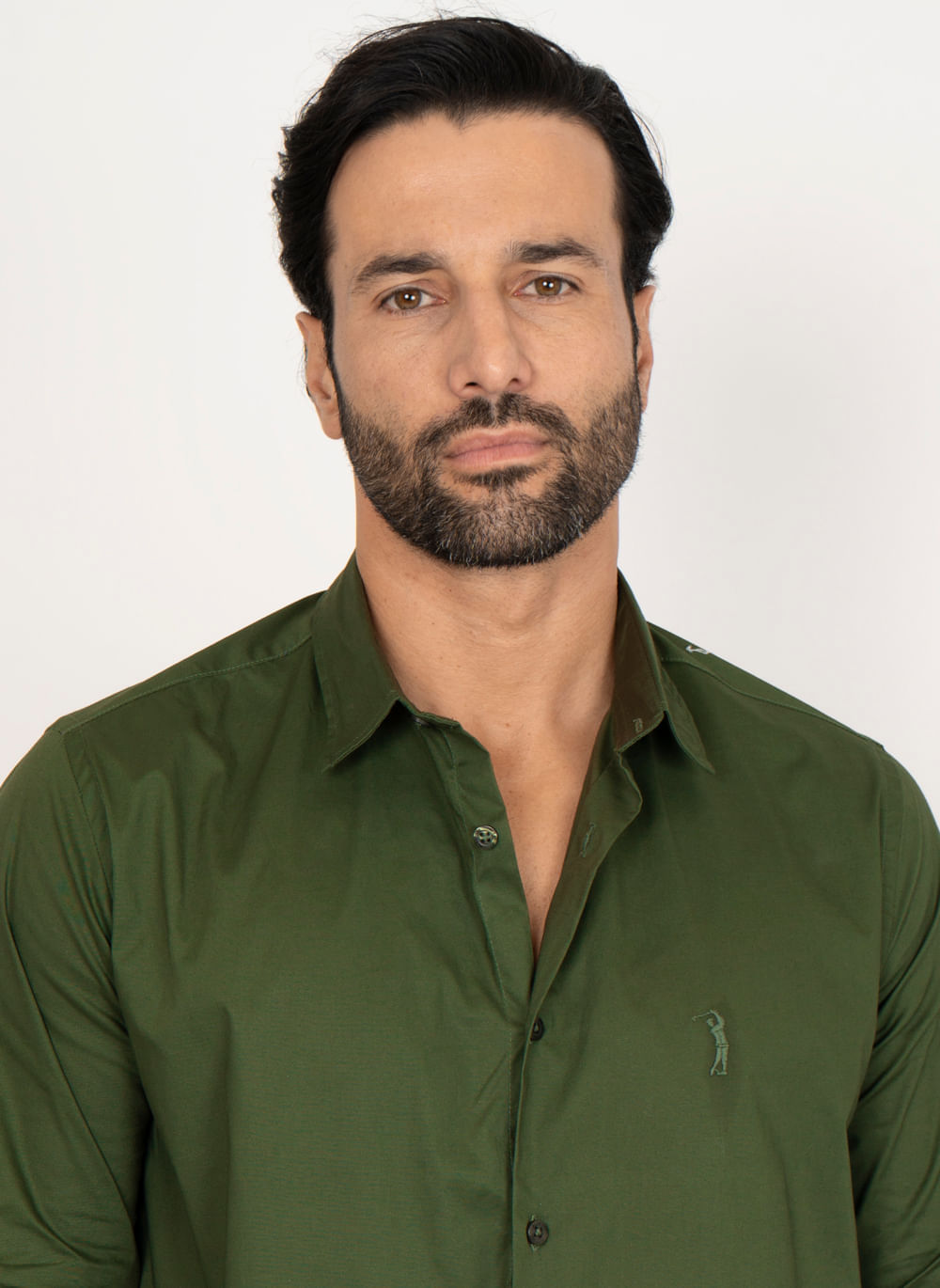 Camisa-Aleatory-Slim-Fit-Lisa-Lycra-Verde-Escuro-Verde-Escuro-P