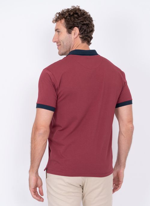 Camisa Polo Aleatory Branded Bordô