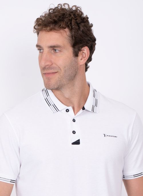 Camisa Polo Aleatory Leap Branca
