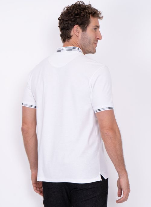 Camisa Polo Aleatory Leap Branca
