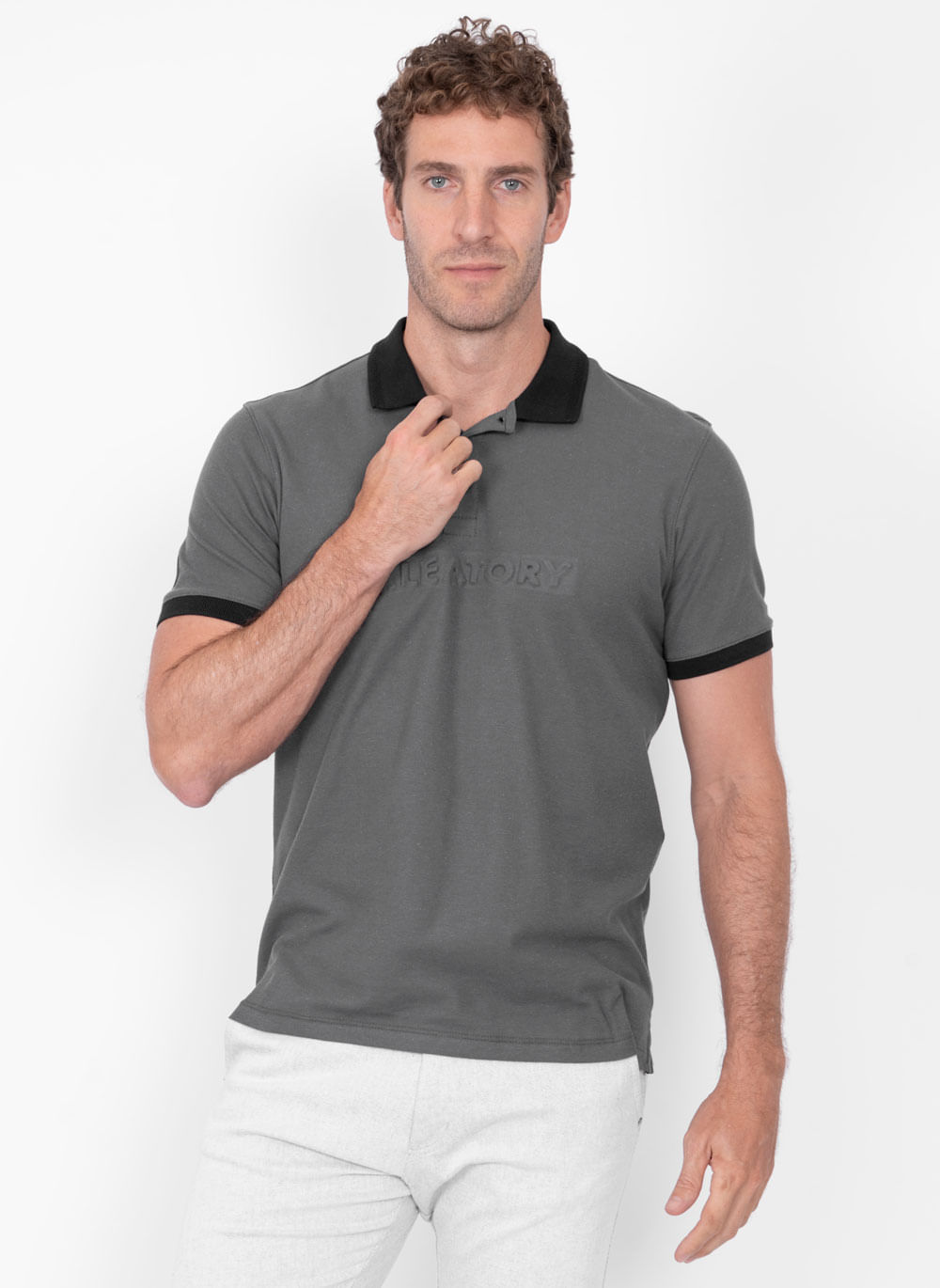 Camisa-Polo-Aleatory-Statement-Grafite-Cinza-P