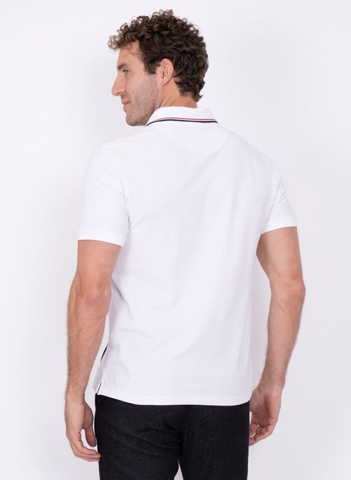 Camisa Polo Aleatory Dazzling Branca