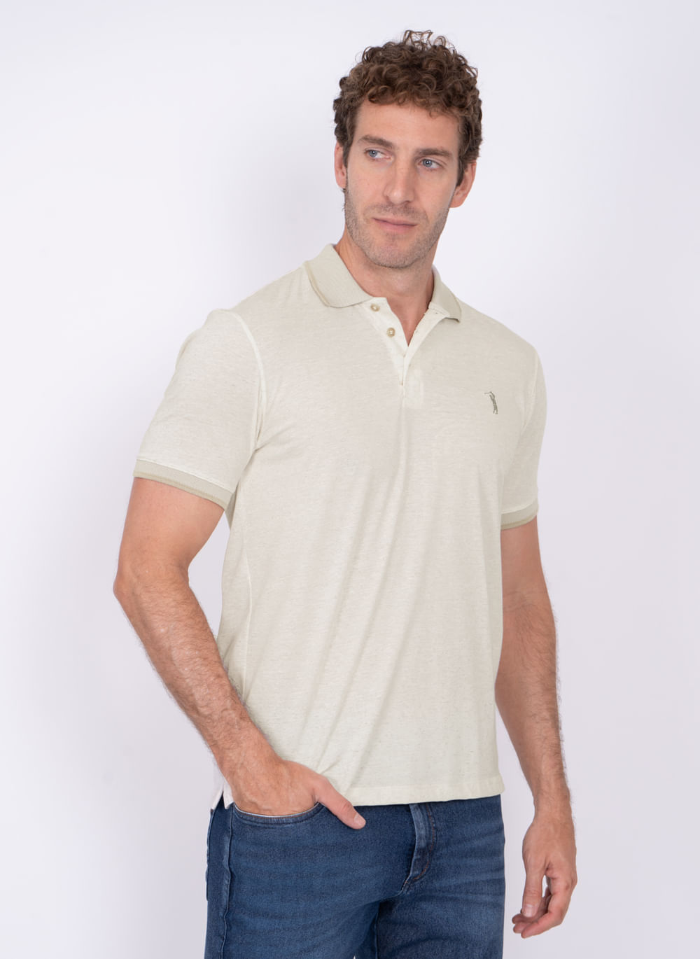 Camisa-Polo-Aleatory-Cairo-Khaki-Khaki-GG