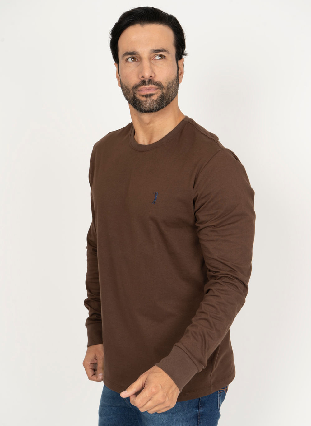 Camiseta-Aleatory-Basica-Manga-Longa-Freedom-Coffee-Marrom-P