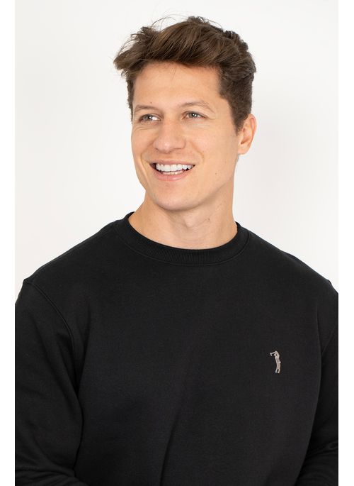 Blusão Moletom Aleatory Básico Preto