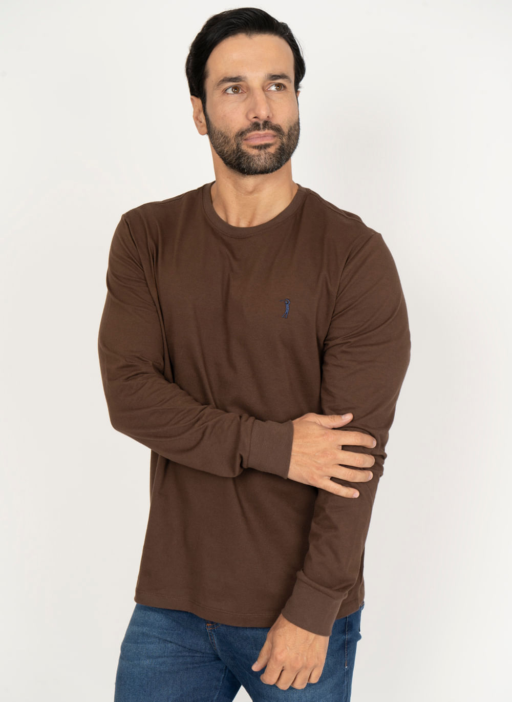 Camiseta-Aleatory-Basica-Manga-Longa-Freedom-Coffee-Marrom-P