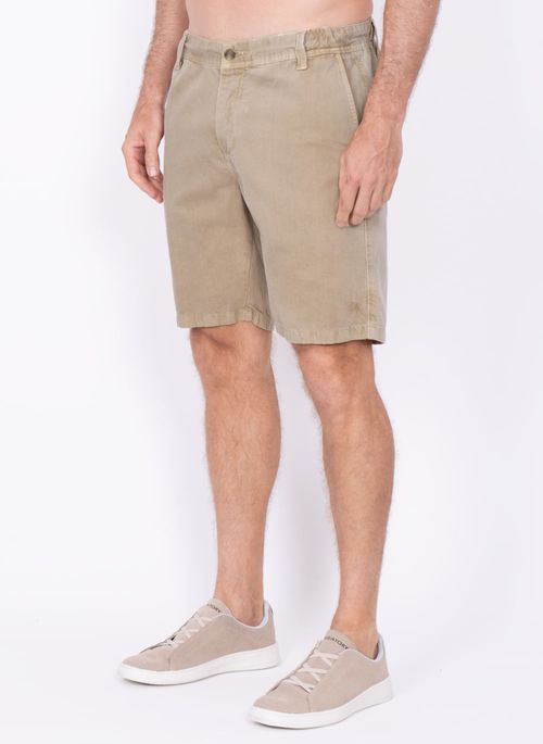 Bermuda Sarja Lisa Aleatory Pilot Marrom Claro