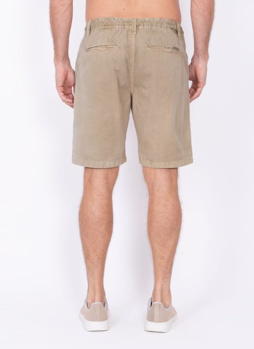 Bermuda Sarja Lisa Aleatory Pilot Marrom Claro