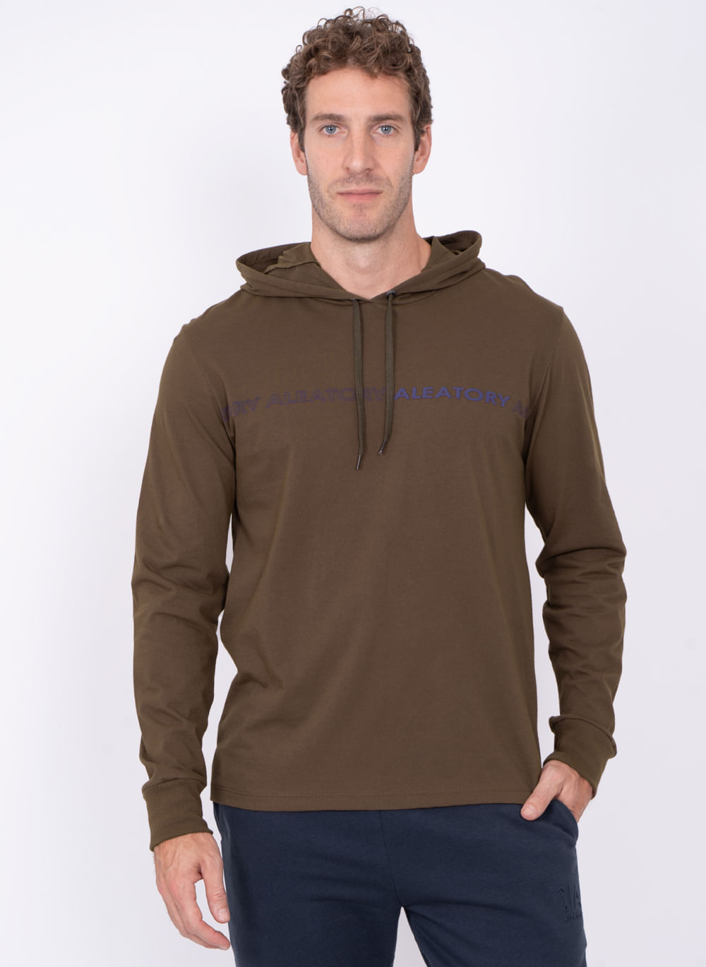 Camiseta-Aleatory-Manga-Longa-com-Capuz-Milan-Marrom-Marrom-P