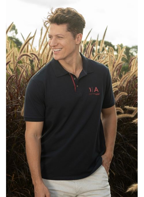 Camisa Polo Aleatory Branded Marinho