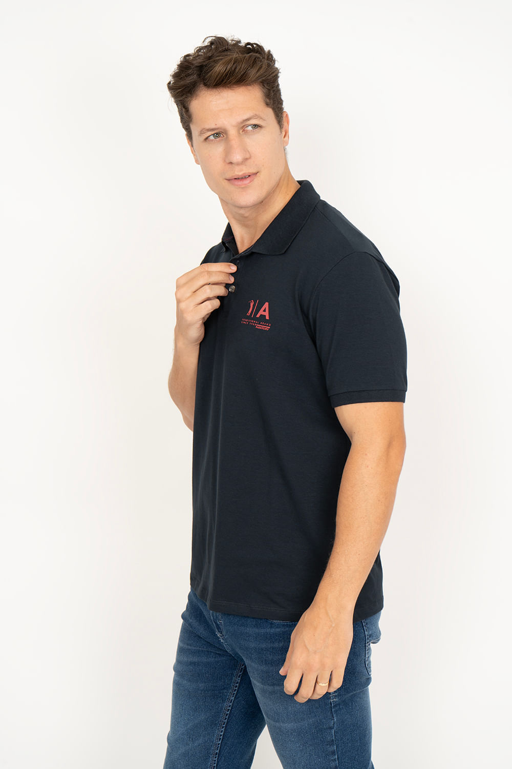 Camisa-Polo-Aleatory-Branded-Marinho-Azul-Marinho-P