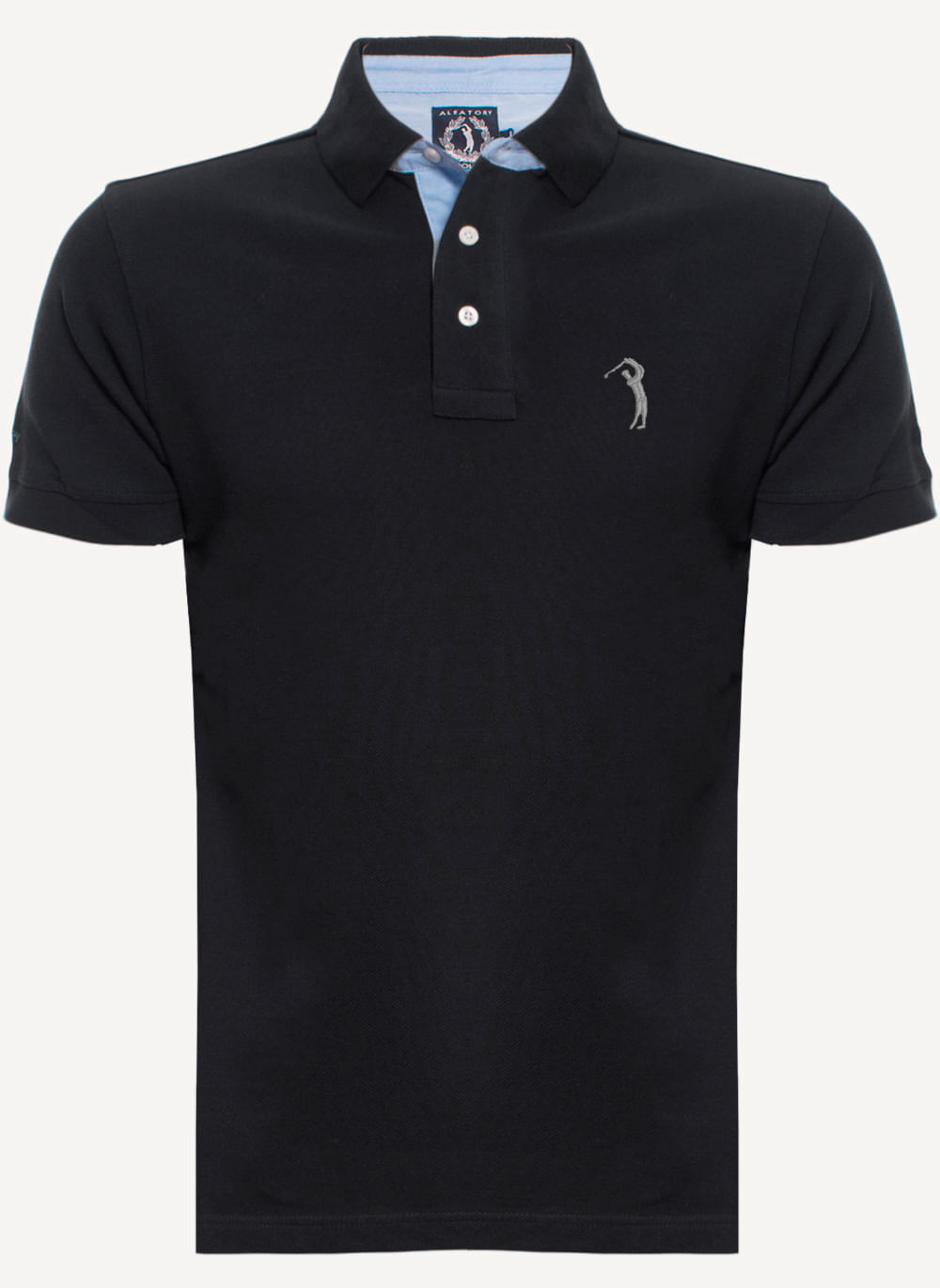 Camisa-Polo-Preta-Lisa-Aleatory-Preto-P