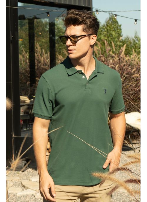 Camisa Polo Aleatory Piquet Light Esmeralda