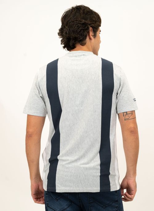 Camiseta Masculina Aleatory Clubhouse Listrada Cinza