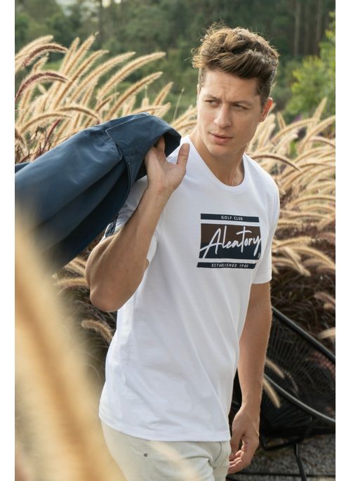 Camiseta Aleatory Estampada Melbourne Branco