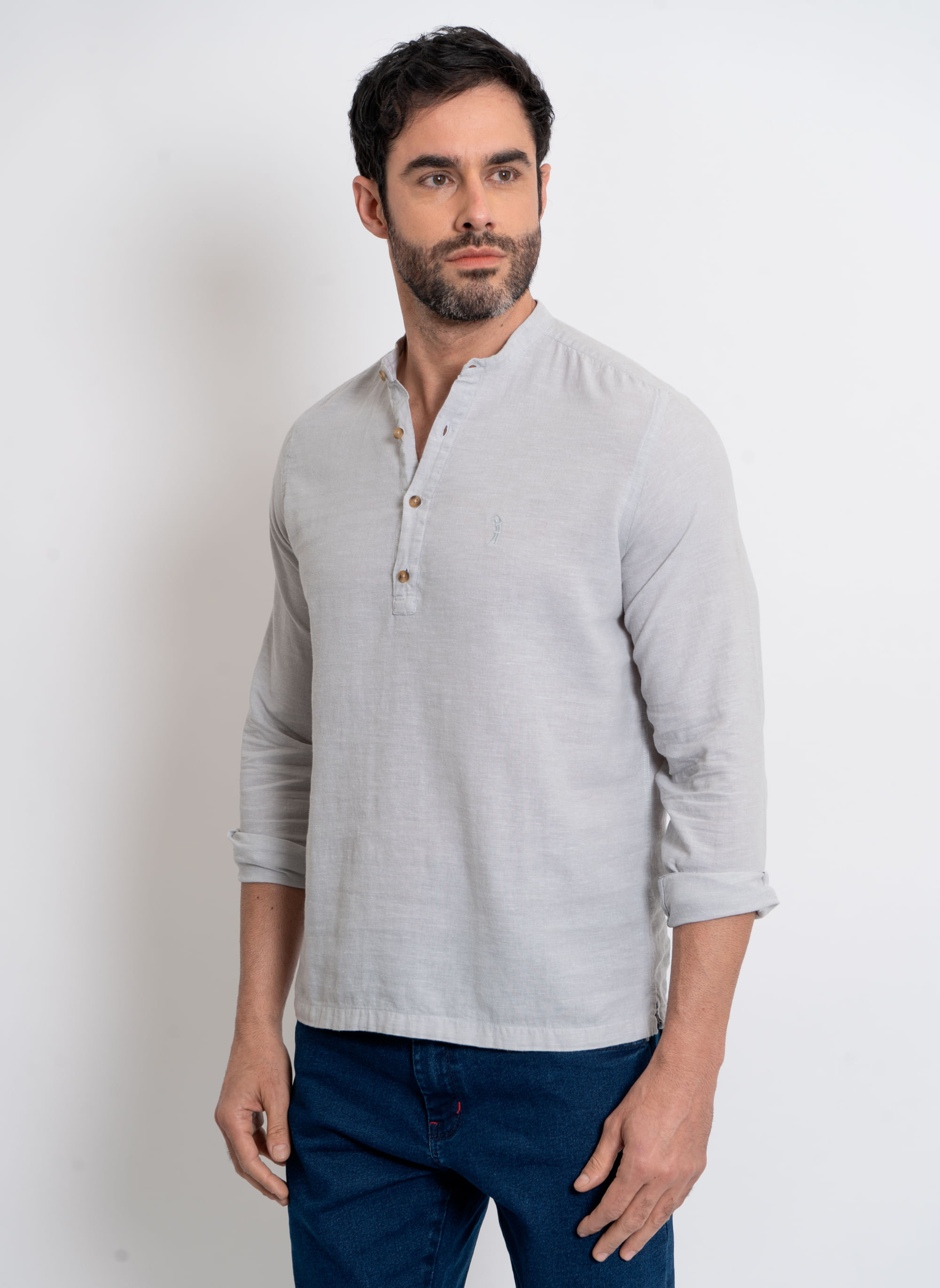 Camisa-Linho-Aleatory-Manga-Longa-Excuse-Cinza-Cinza-P