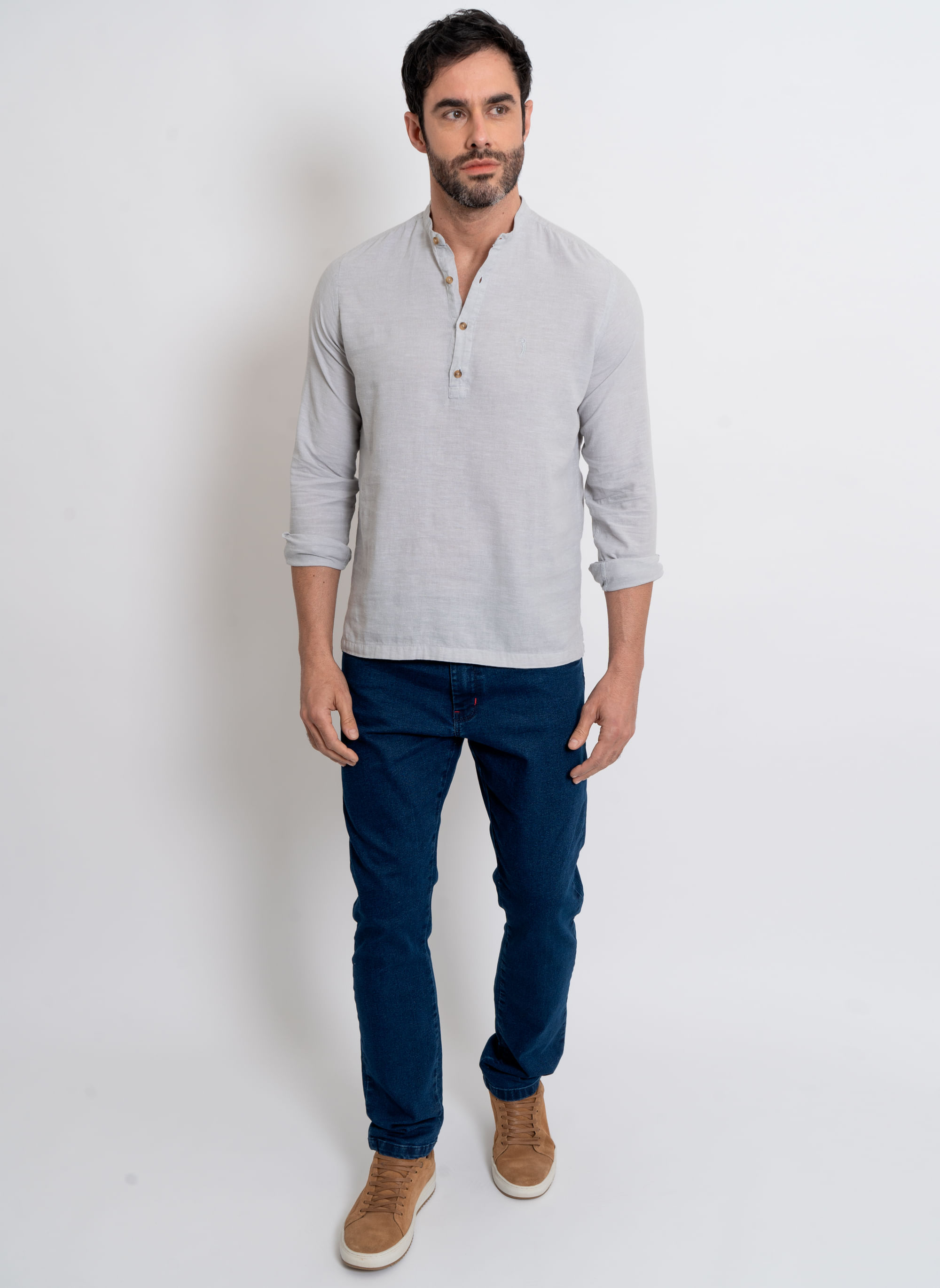 Camisa-Linho-Aleatory-Manga-Longa-Excuse-Cinza-Cinza-P