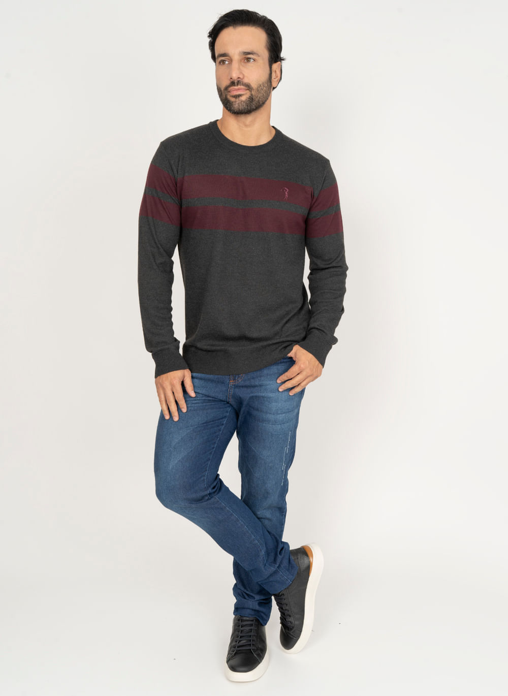 Sueter-Aleatory-Listrado-Resilient-Chumbo-Cinza-P
