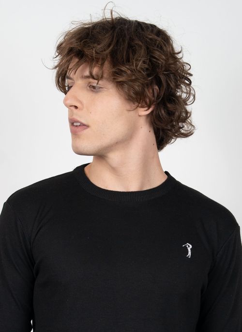Suéter Aleatory Gola Careca Way Preto
