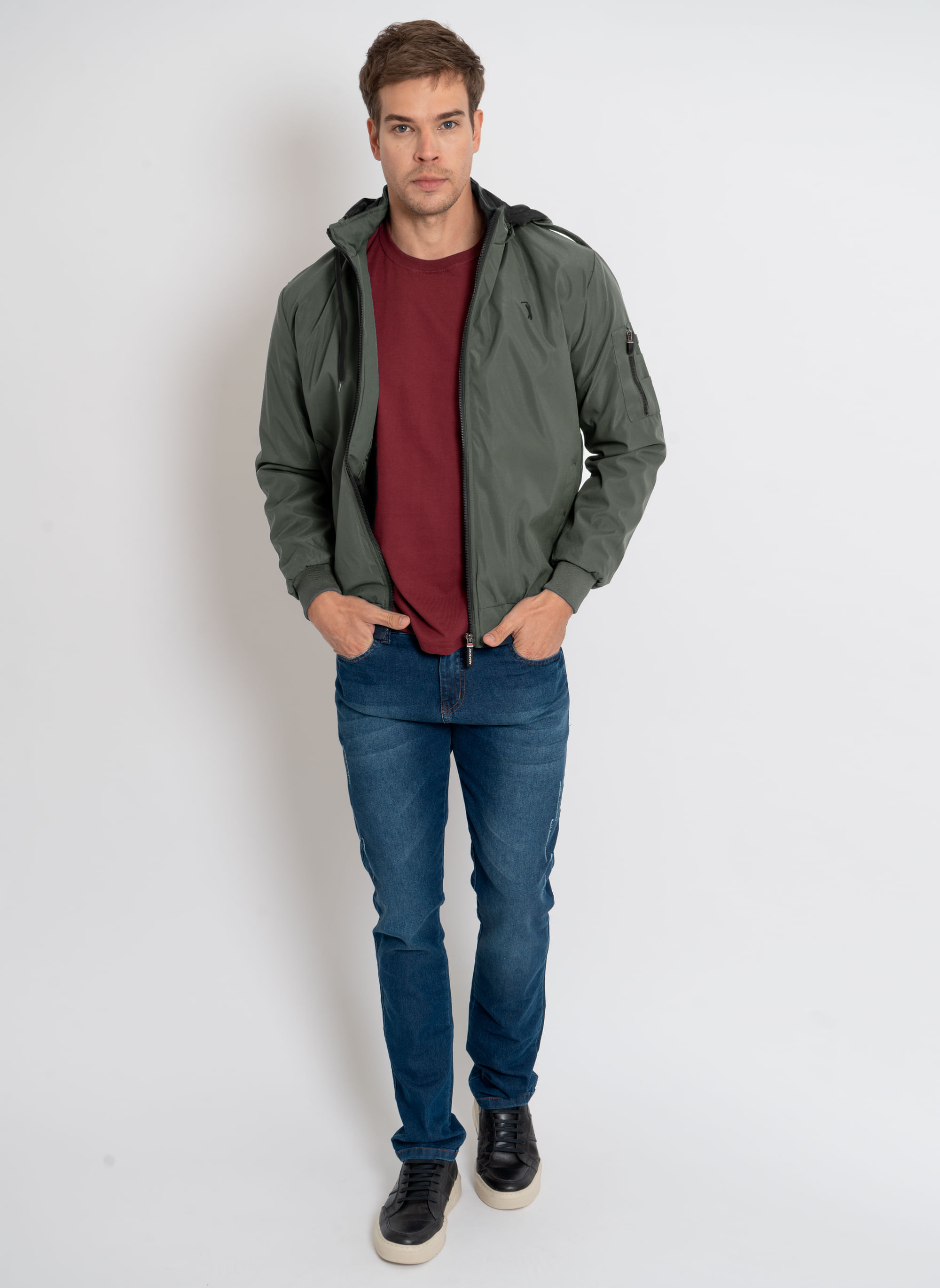 Jaqueta-Aleatory-Style-Capuz-Removivel-Verde-Verde-M