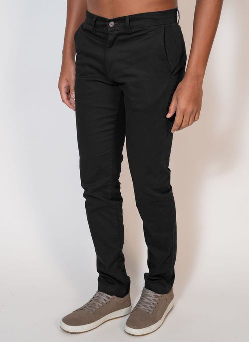 Calça Sarja Aleatory Bolso Faca Preta