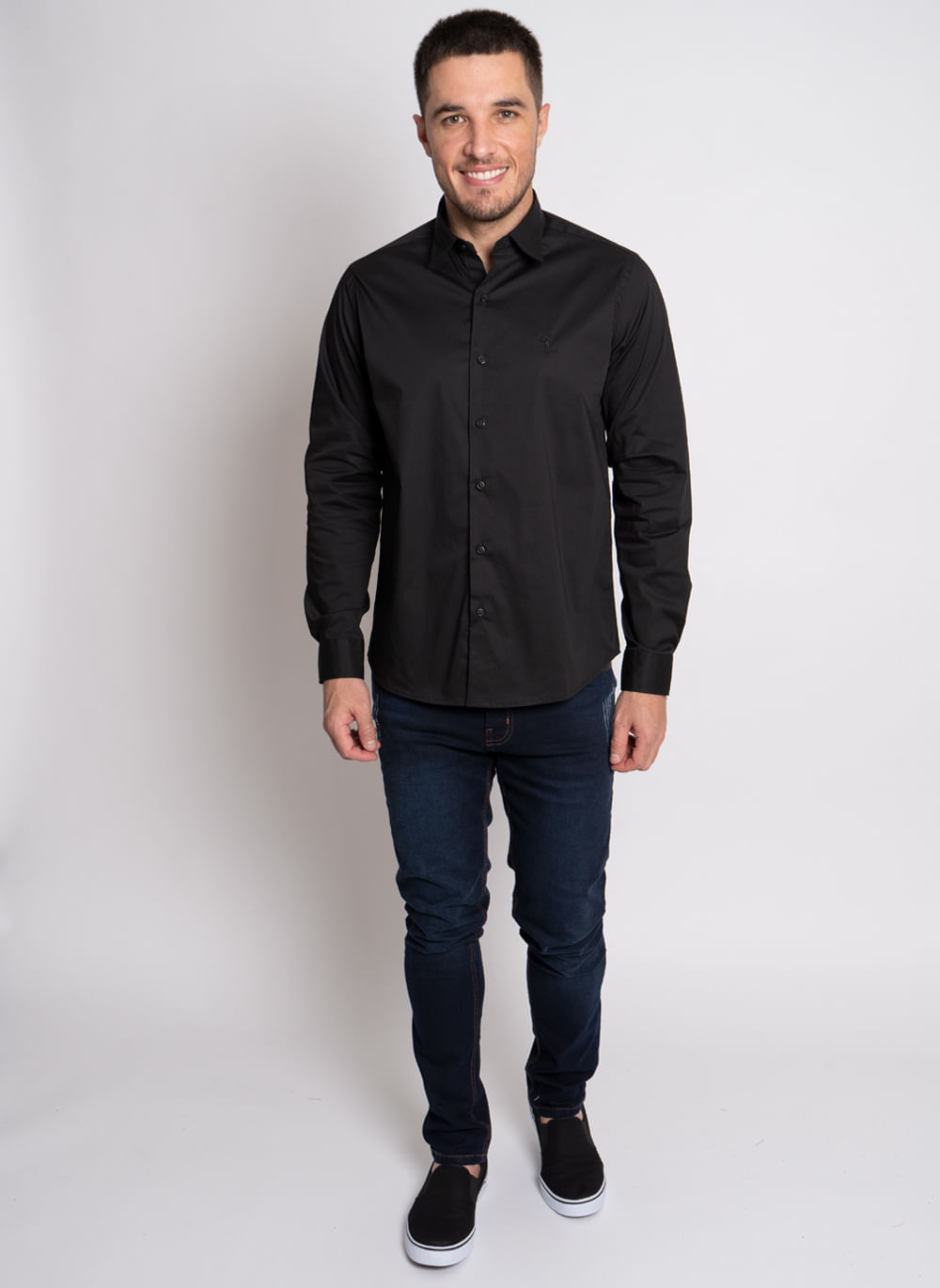 Camisa-Aleatory-Slim-Fit-Lisa-Lycra-Preta-Preto-P