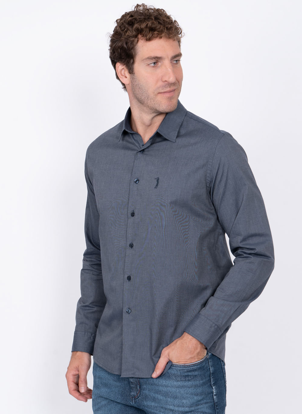 Camisa-Aleatory-Fil-a-Fil-Manga-Longa-Azul-Escuro-Azul-Marinho-P