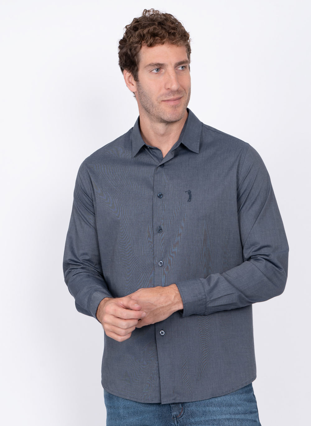 Camisa-Aleatory-Fil-a-Fil-Manga-Longa-Azul-Escuro-Azul-Marinho-P