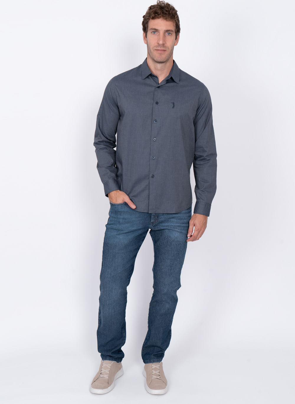 Camisa-Aleatory-Fil-a-Fil-Manga-Longa-Azul-Escuro-Azul-Marinho-P