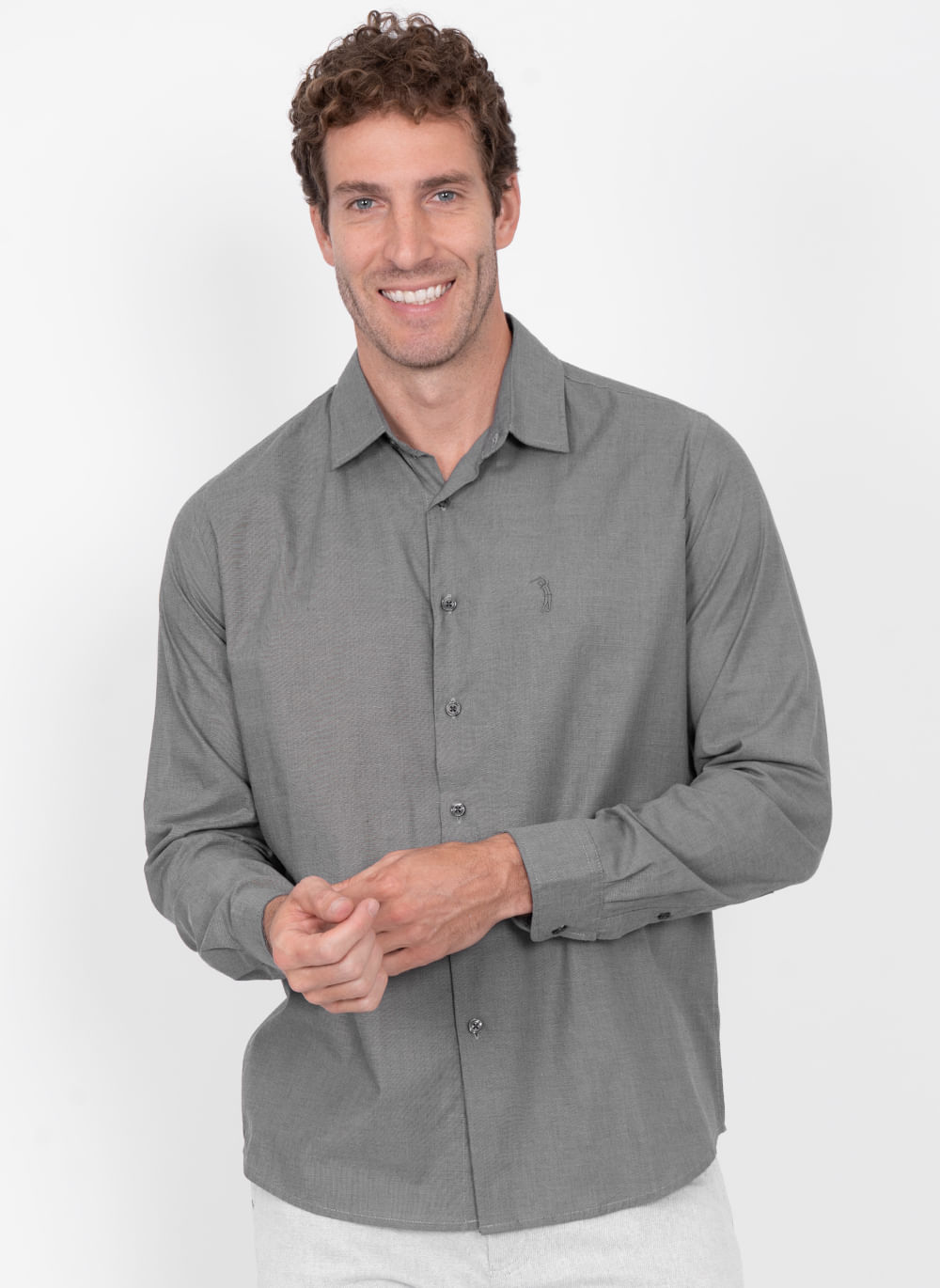 Camisa-Aleatory-Fil-a-Fil-Manga-Longa-Cinza-Cinza-P