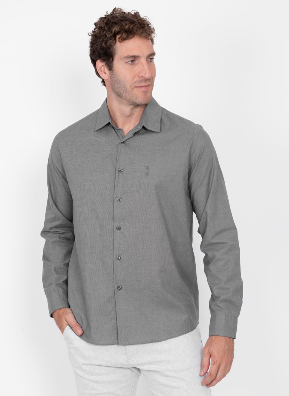 Camisa-Aleatory-Fil-a-Fil-Manga-Longa-Cinza-Cinza-P