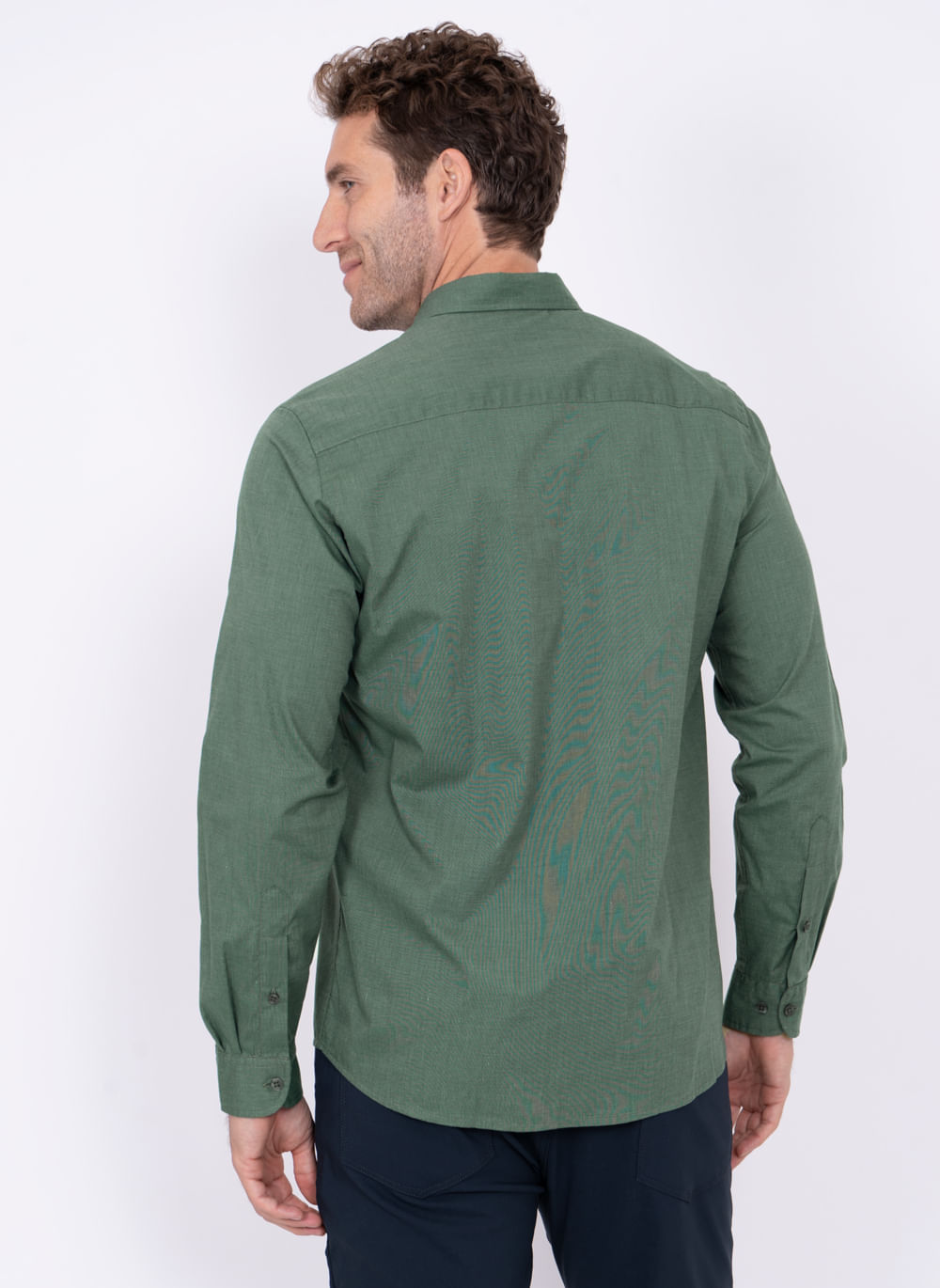 Camisa-Aleatory-Fil-a-Fil-Manga-Longa-Esmeralda-Verde-Escuro-P