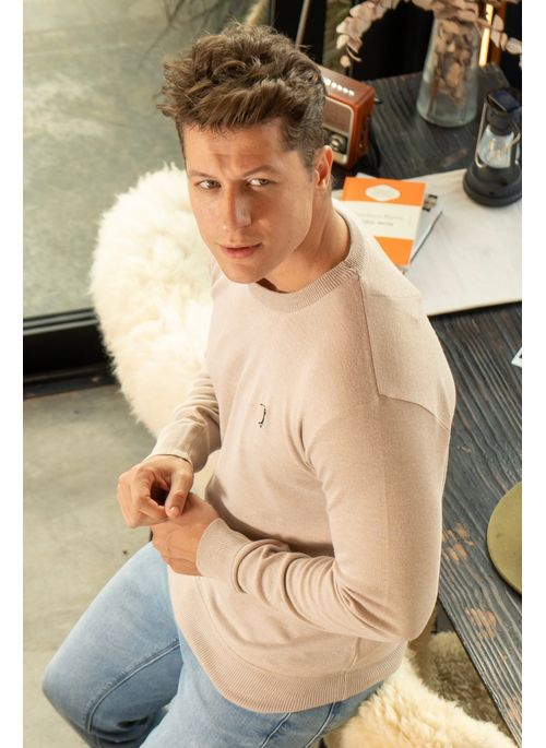 Suéter Aleatory Gola Careca Way Khaki