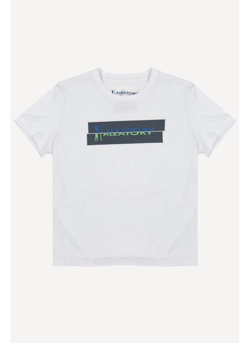 Camiseta Infantil Estampada Aleatory Strap Branca