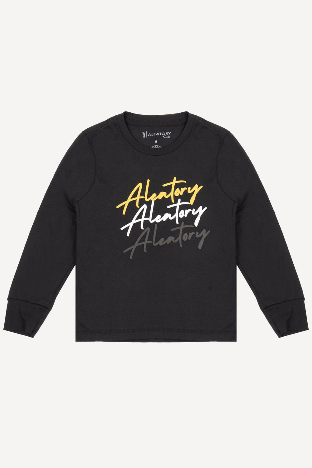 Camiseta-Infantil-Aleatory-Manga-Longa-Triad-Preta-Preto-2