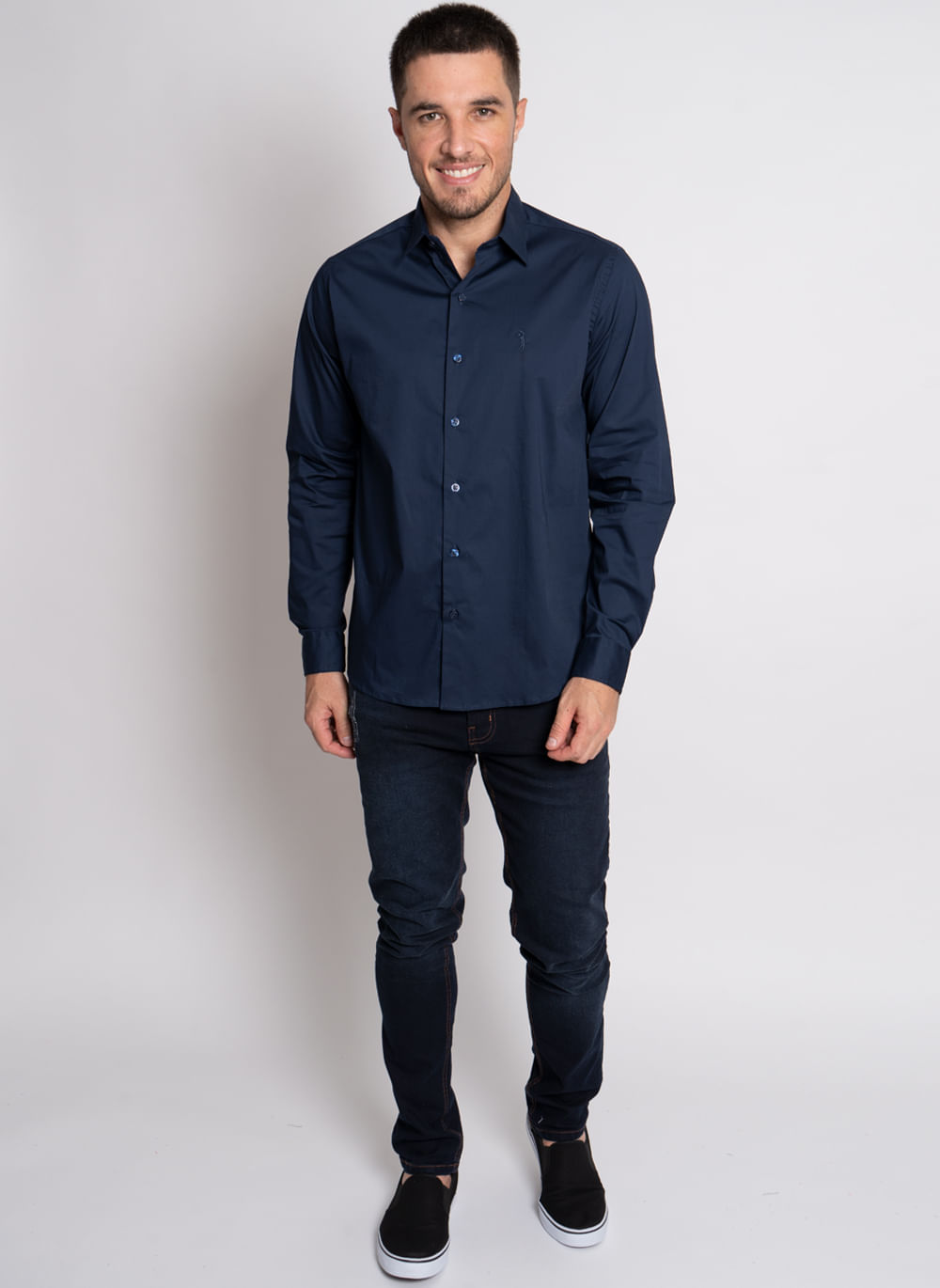Camisa-Aleatory-Slim-Fit-Lisa-Lycra-Marinho-Azul-Marinho-P