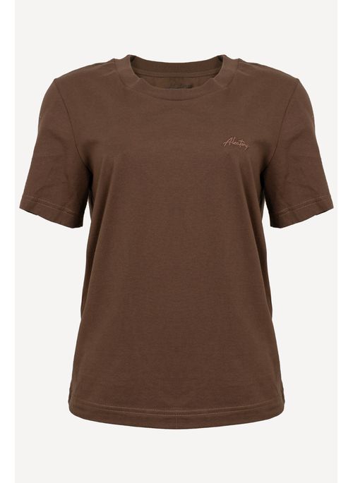 Camiseta Feminina Aleatory Rubric Marrom