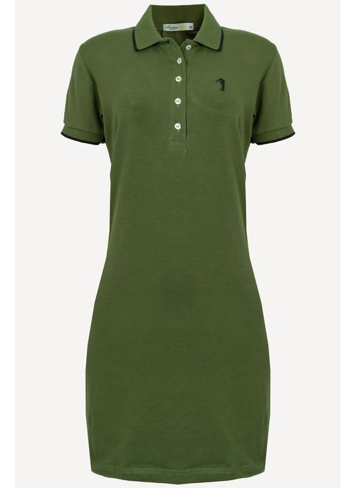 Vestido Aleatory Liso Comfort Verde Escuro