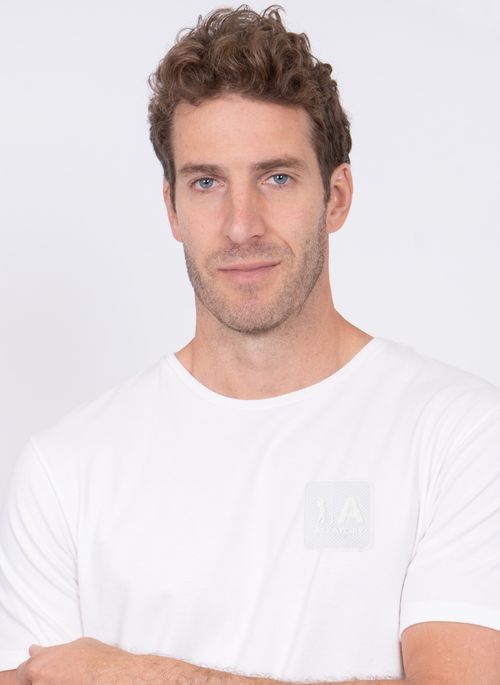 Camiseta Aleatory Estampada Field Branca