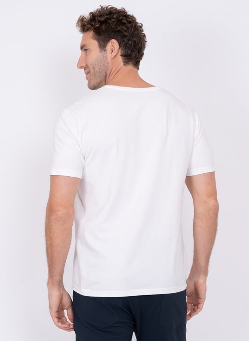 Camiseta Aleatory Estampada Field Branca
