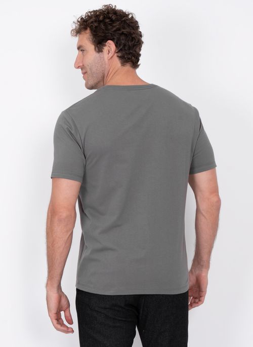 Camiseta Aleatory Estampada Field Cinza