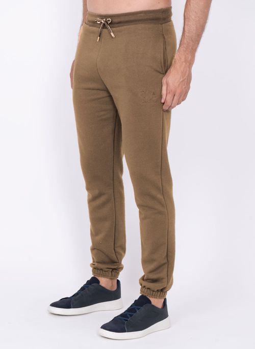 Calça Moletom Aleatory Toronto Bege Escuro