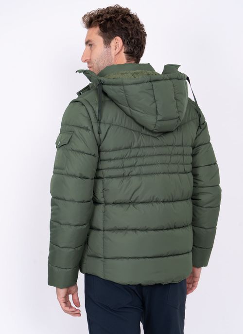 Jaqueta Bomber Aleatory Capuz Removível Verde