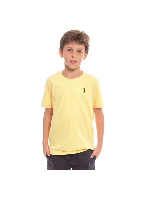 Camiseta Aleatory Infantil Básica New Amarelo Claro