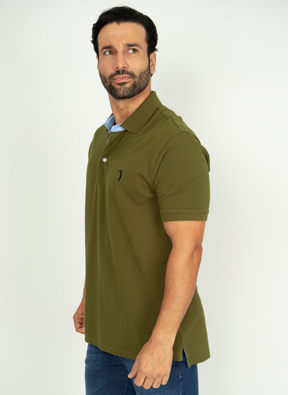 Camisa-Polo-Verde-Musgo-Lisa-Aleatory-Verde-P