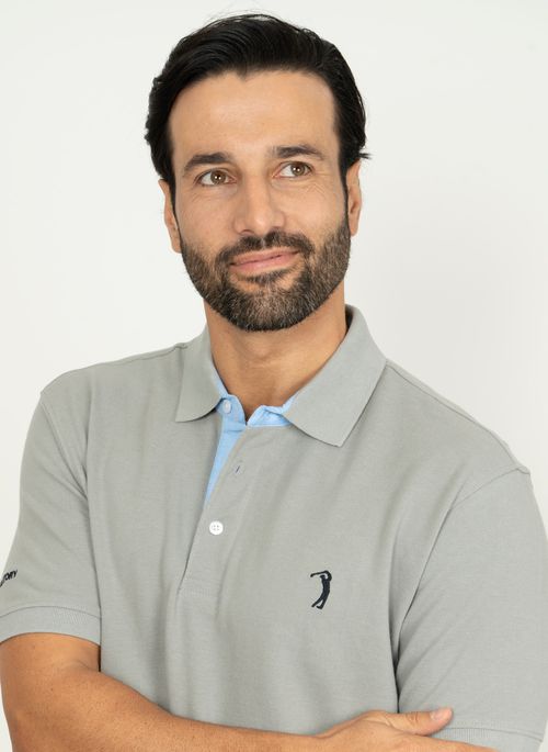Camisa Polo Grey Silver Lisa Aleatory