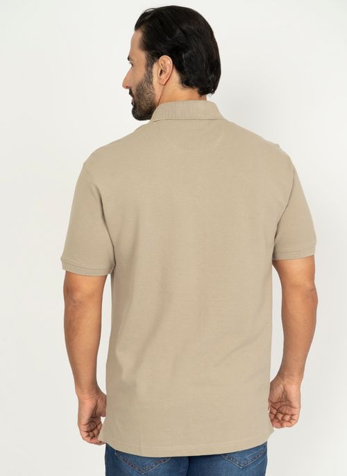 Camisa Polo Soft Khaki Lisa Aleatory