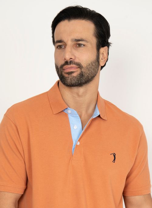 Camisa Polo Bronze Lisa Aleatory